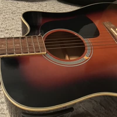 Aria Acoustic Electric 6-String Guitar AW-20CE BS Tobacco SunBurst Dreadnought image 21