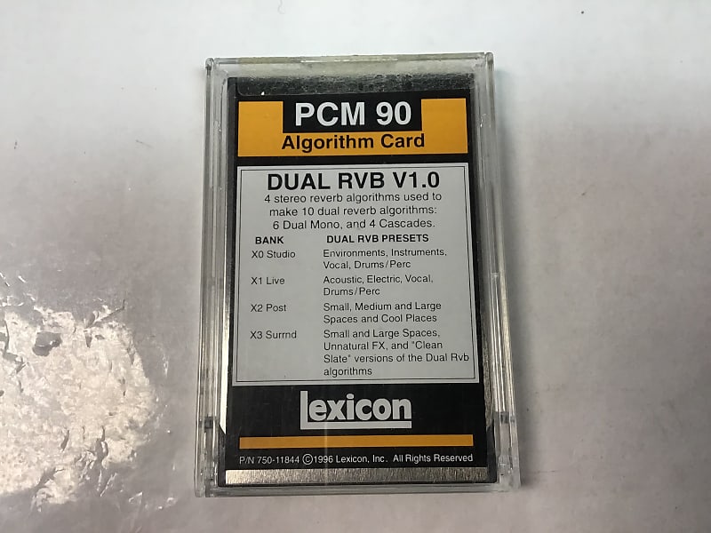 Lexicon PCM 90 DUAL RVB V1.0 Algorithm Card Reverb