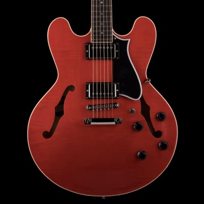 Heritage H-535 Semi-Hollow Trans Cherry Electric Guitar with Case image 1
