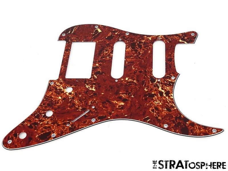 New Brown Tortoise Hss Stratocaster Pickguard For Fender Reverb