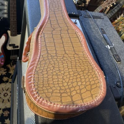 Vintage Gibson? Lifton? Unknown? Faux Gator Soprano Ukulele Case 1950s? - Brown Alligator 🐊 image 1