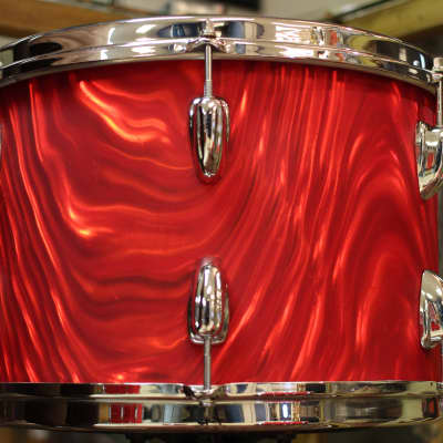 1966 Slingerland 'Modern Combo' in Red Satin Flame 14x18 14x16 9x13 9x10 image 12