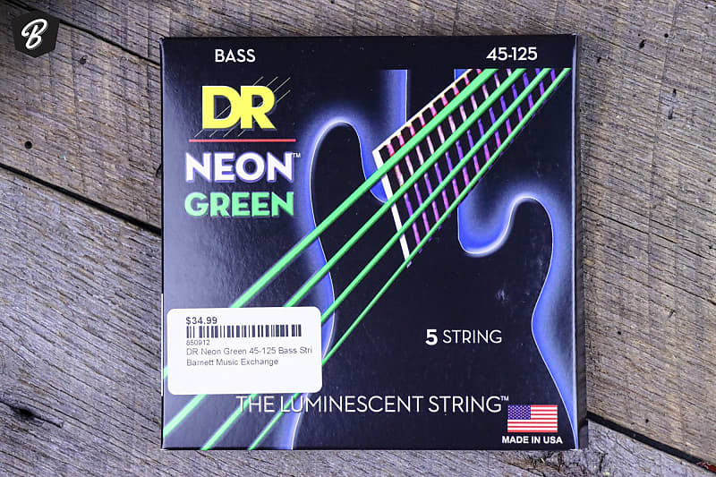 DR Neon Green 45-125 Bass Strings image 1