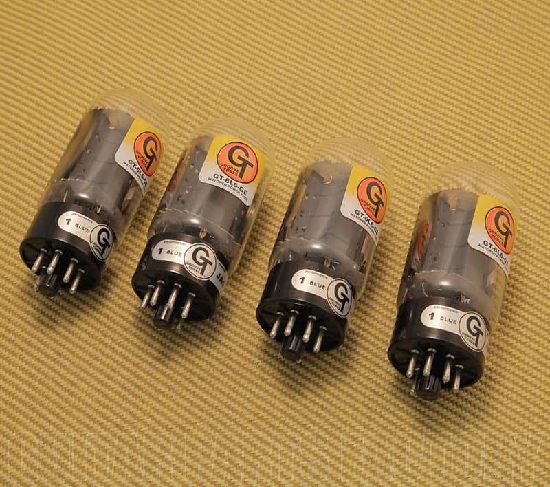 Groove Tubes Gold Series GT-6L6-R Matched Power Tubes Medium (4-7 GT  Rating) Duet