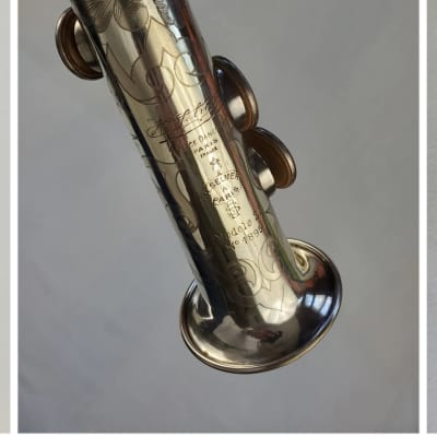 Selmer Vintage serial 1895 silver gold plated soprano saxophone (overhauled) image 3