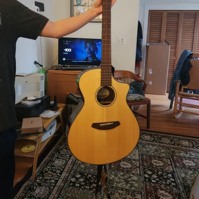 Breedlove Pursuit Concert Ebony Cutaway Acoustic/Electric Guitar 2016 - Gloss Natural for sale