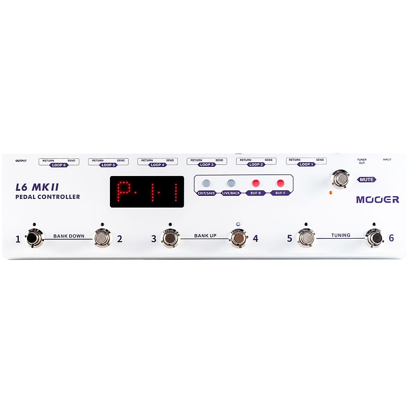 Mooer L6 MKII Pedal Controller / Loop Switcher with 6 Loops & Built-In Tuner