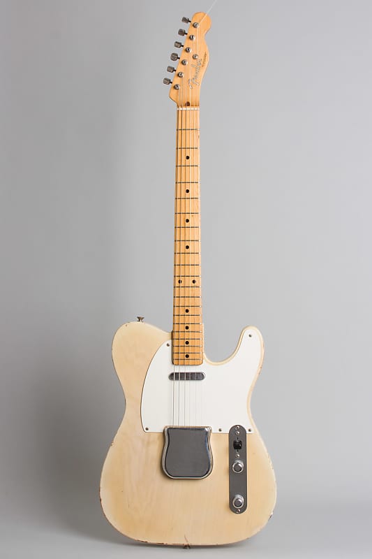 Fender Telecaster Solid Body Electric Guitar (1955), ser. #7792, original tweed hard shell case. image 1