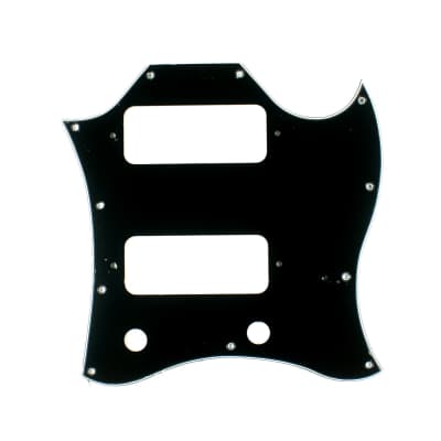 SG Classic Guitar Pickguard With P-90 P90 Pickups, 3ply Black