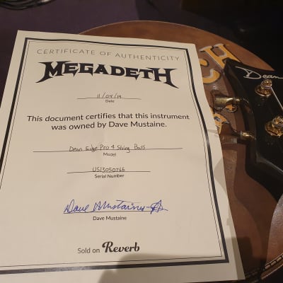 RARE Dave Mustaine's Megadeth personally owned concert bass signed signature by him, David Ellefson! image 7