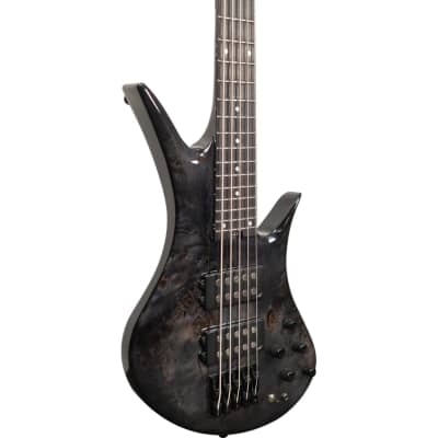Legator HB5SS Helio Super Shred 5-String Bass, Ebony Fretboard, High Gloss Black Burl image 2