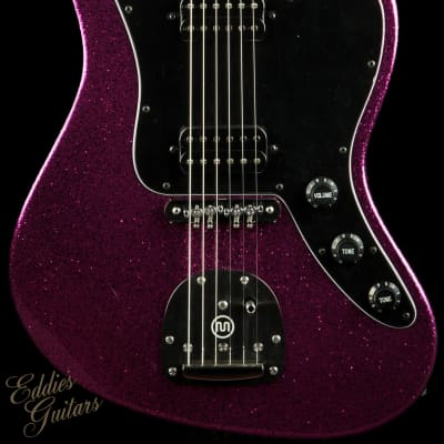 Suhr Eddie's Guitars Exclusive Roasted Classic JM Mastery - Magenta Sparkle image 2