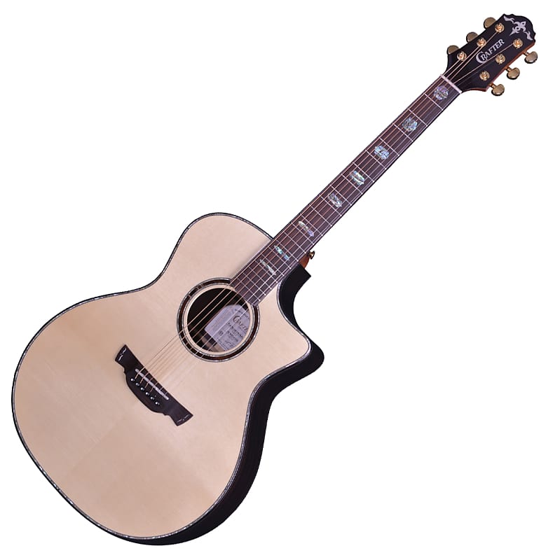 Crafter Platinum Premium SRP G-36ce GA Top Back Solid Acoustic Guitar Preamp image 1