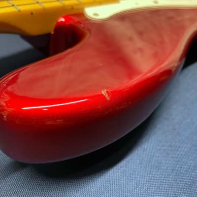 Fender Precision Bass 4-string P-Bass with Case 1990 - 1991 - Candy Apple Red / Maple Fingerboard image 13