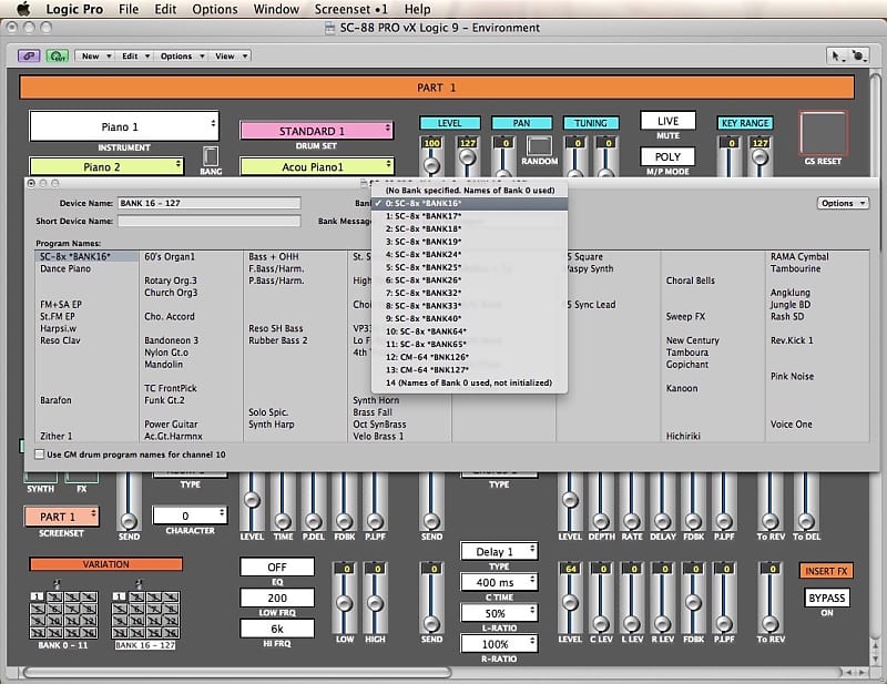 Virtual SOUND CANVAS editor / programmer - Roland SC-88 PRO