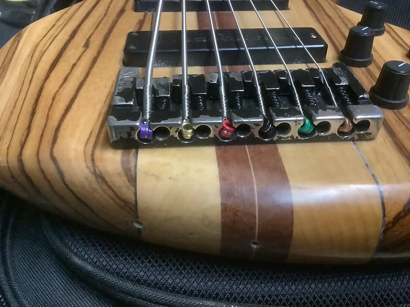 ベース tobias 90s Early 1990's Tobias Basic 6 String Bass Guitar Zebrawood