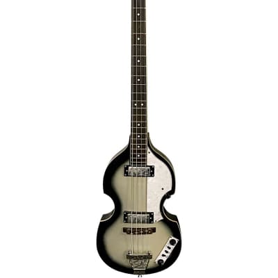 De Rosa GB-BB2-SLB Hollow Body Maple Neck 4-String Electric Violin Bass Guitar w/Gig Bag, Strap, Strings & Picks for sale