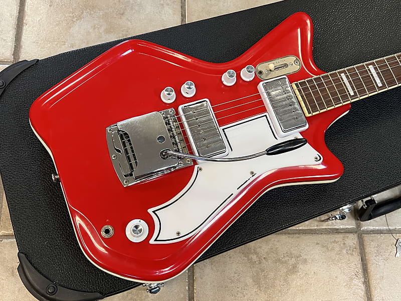 1965 Airline JB Hutto Res-O-Glass Red Res-O-Glass with tremolo image 1