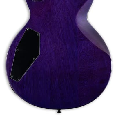 ESP Ltd EC-1000 Electric Guitar w/Flame Maple Top -See Thru Purple image 2