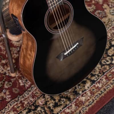 Washburn Vite S9V Bella Tono Studio Hybrid Acoustic Guitar (Gloss Charcoal Burst) image 13
