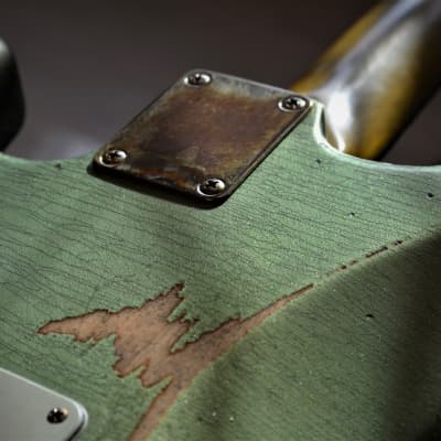 Fender Stratocaster  Relic Nitro Green Sparkle Custom Shop Fat 50's image 8