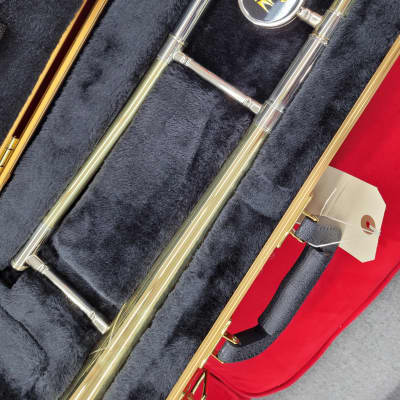 King 606 Student Model Tenor Trombone Clear-Lacquered Brass image 6
