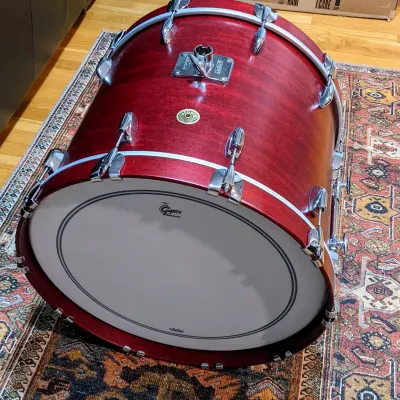 NEW Gretsch Broadkaster 2022 Satin Rosewood 22x18 Kick / Bass Drum With Tom Arm Mount. image 4