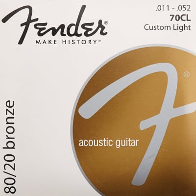 Fender 70CL 80/20 Bronze Acoustic Guitar Strings Set - CUSTOM LIGHT 11-52 image 3