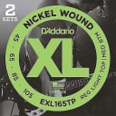 D'Addario EXL165TP 2 Sets XL Nickel Bass Strings Custom Light 45-105 twin pack EXL165