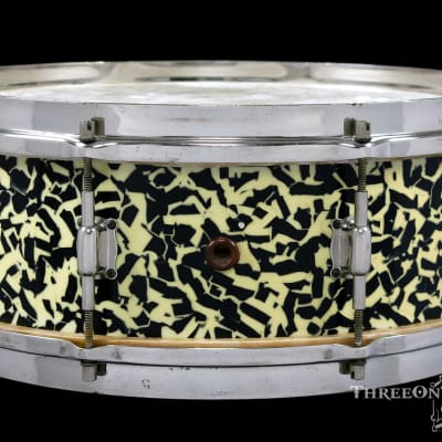 1930s Leedy Black Onyx Professional Model 'Separate Tension' Snare Drum :  5 x 14 image 8