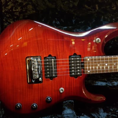 2013 Music Man John Petrucci Signature BFR 6 Ruby Flame Piezo Flame Maple image 5