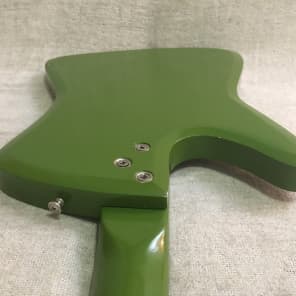 Vintage 1965 Airline Bighorn Green Solid Body Electric Guitar USA Made Kay + Original Gig Bag RARE image 16