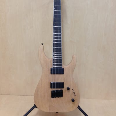 Haze HS-E007NOIL Natural Oil Solid Mahogany Body 7-String Electric Guitar+Bag image 1