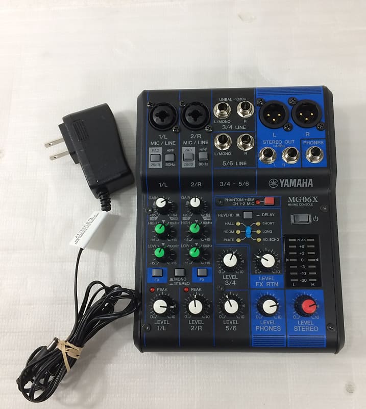 YAMAHA MG06X 6-Input Compact Stereo Mixer with Effects