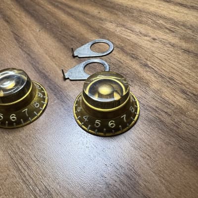Gibson Two (2) 1950's Gold Top Hat Knob Knobs and Pointers 1958 - Gold image 5