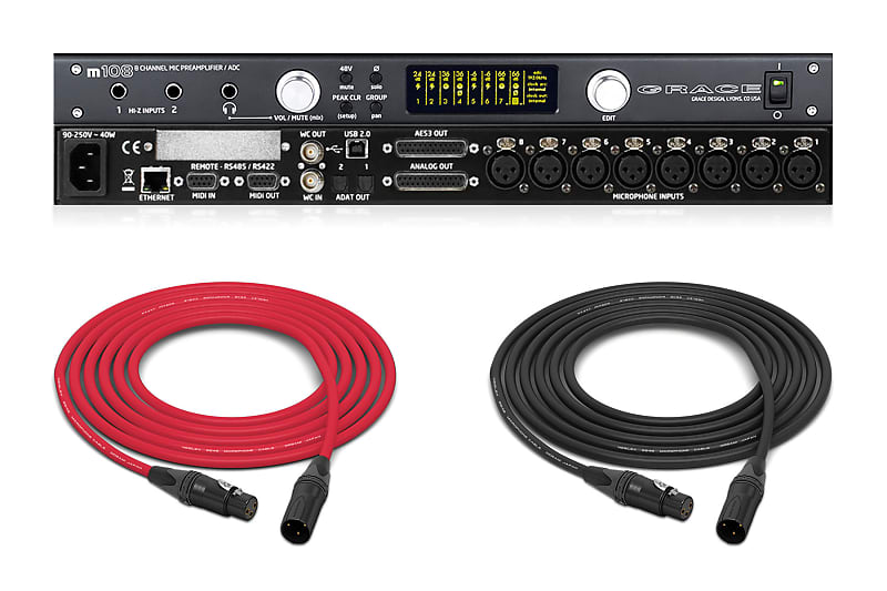 Grace Design M108 | 8 Channel Remote Control Mic Pre w/ AES, ADAT + USB A/D | Pro Audio LA image 1