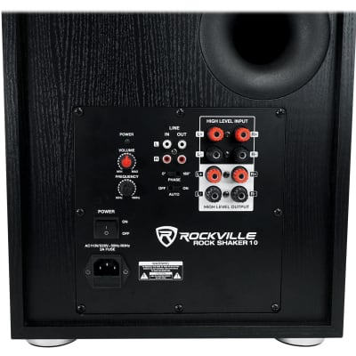 Rockville Rock Shaker 10" Inch Black 600w Powered Home Theater Subwoofer Sub image 6