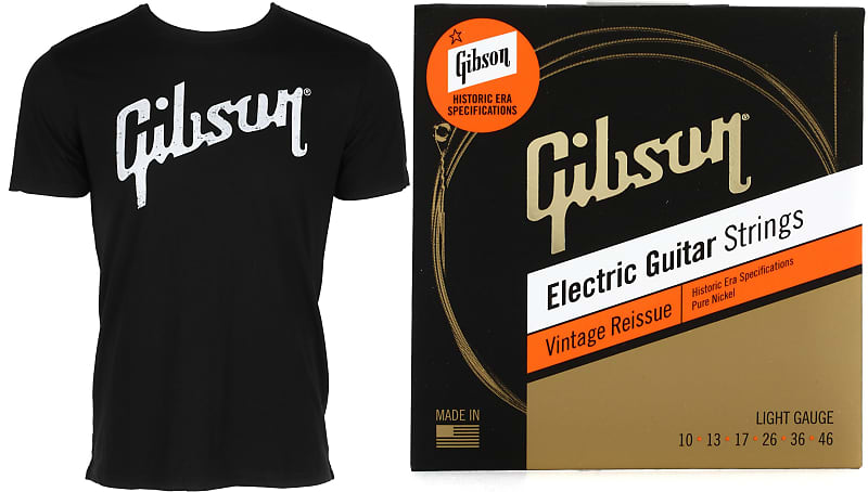 Gibson Accessories Gibson Logo T shirt X Large Bundle with