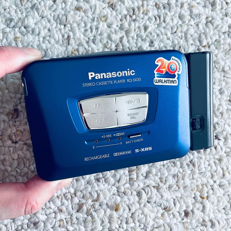 PANASONIC RQ SX30 Walkman Cassette Player, Near Mint Blue