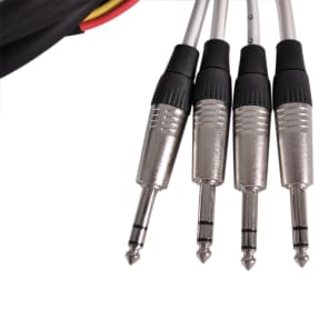 Seismic Audio 5 Foot Insert Snake Cable - 4 TRS to 2 XLR Male and 2 XLR Female image 3