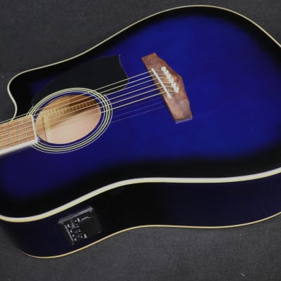 Ibanez PF15ECE-TBS Performance Series Acoustic Electric Dreadnought Size Spruce Top BLUE BURST Active EQ image 3