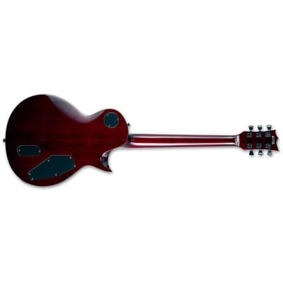 ESP LTD Deluxe EC-1000 LH QM STBC Left-Handed See Thru Black Cherry Electric Guitar image 2