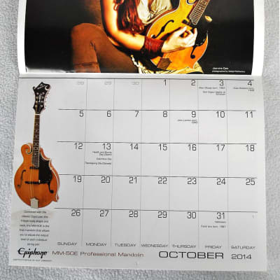 New Official 2014 Epiphone Guitar Calendar! Full color images image 3