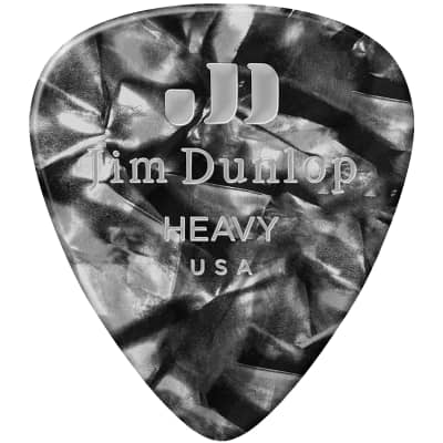 Dunlop 483P02HV Celluloid Guitar Picks, Heavy, Black Pearloid, 12-Pack image 3