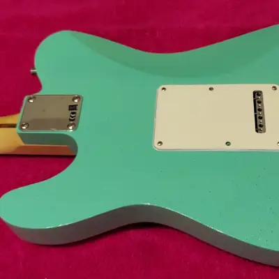 Partscaster  Telecaster Nashville  2020 Surf Green With Flakes image 10