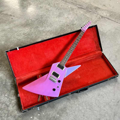 Yamaha EX-1 electric guitar c 1980's explorer Fuchsia