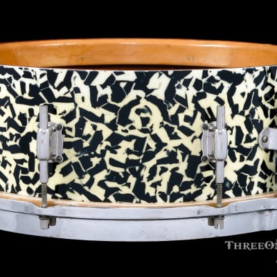 1930s Leedy Black Onyx Professional Model 'Separate Tension' Snare Drum :  5 x 14 image 17