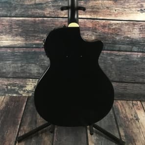 Crafter Left Handed SA Hybrid Electric/Acoustic Guitar- Trans Black - Includes a Hard Shell Case Bild 4