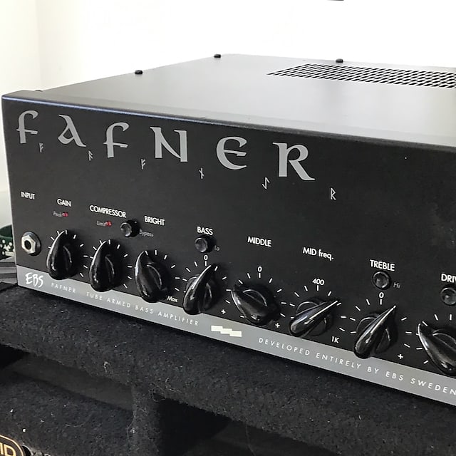 Vintage EBS Fafner (I) 3U Rack-mount, 600-watt, Class A, Tube-Armed Bass  Head, Never gigged