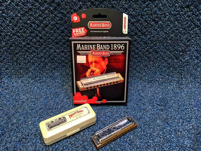 New Hohner Marine Band 1896 Harmonica w/Case and Online Lessons - C image 1